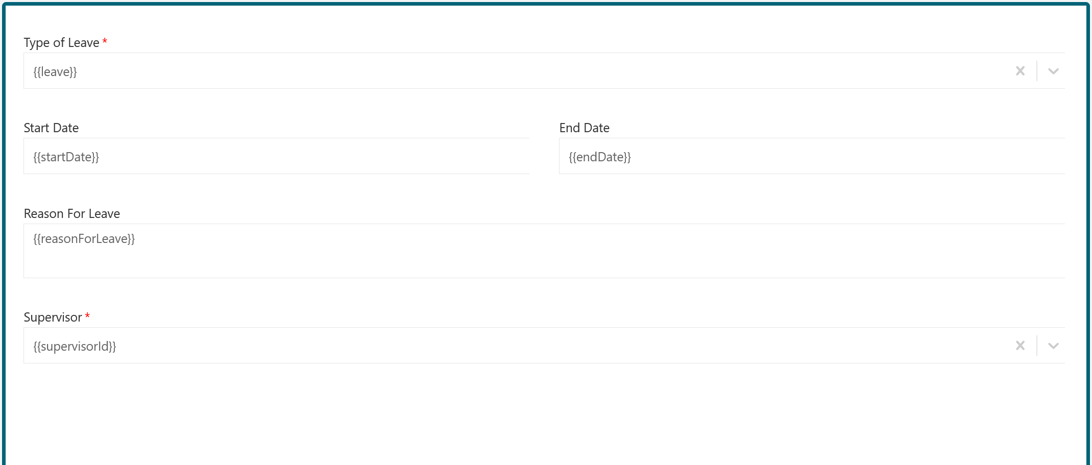 Request leave form
