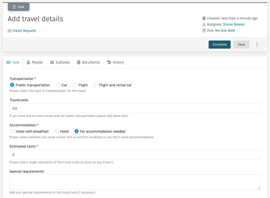 22 details task