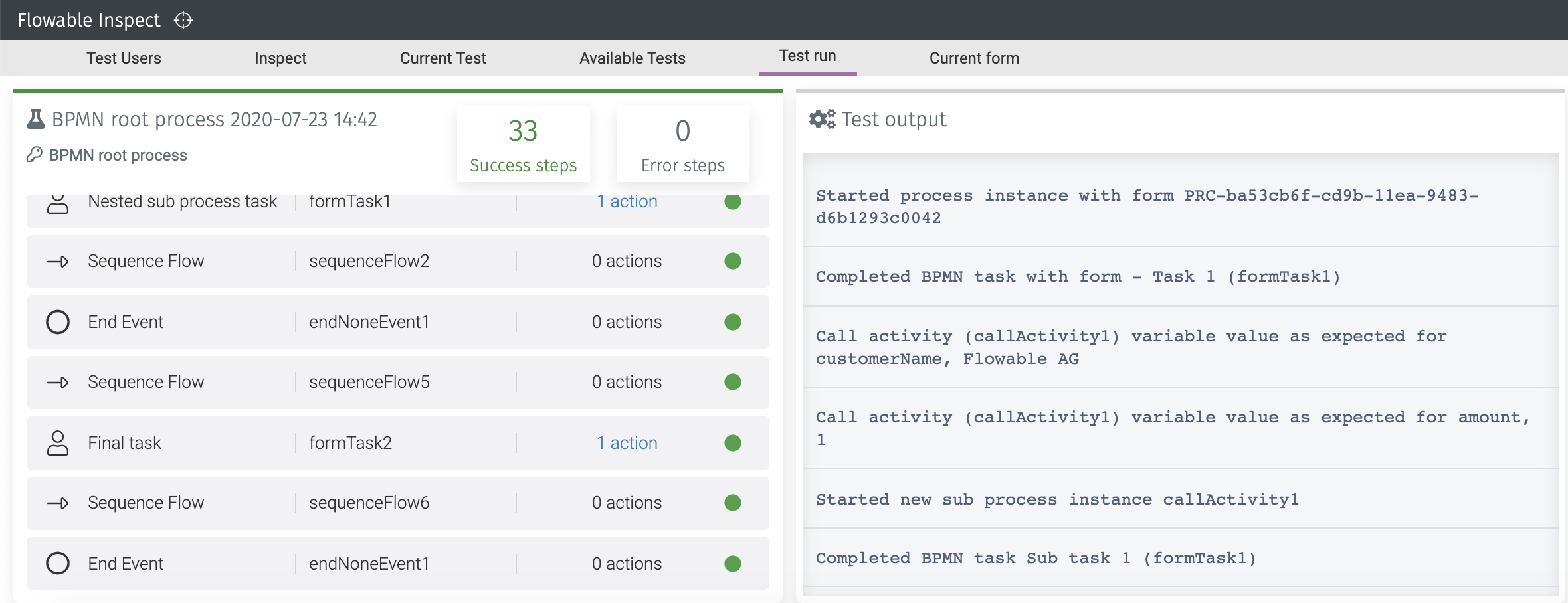 14 test run