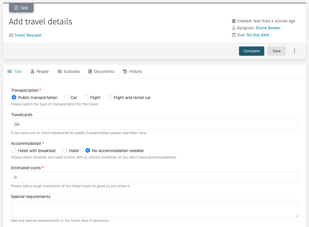 22 details task