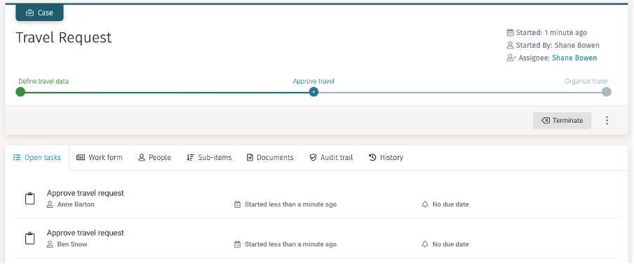 57B travel request